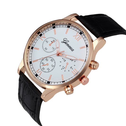 Fashion Simple Business Belt Quartz Watch Men's
