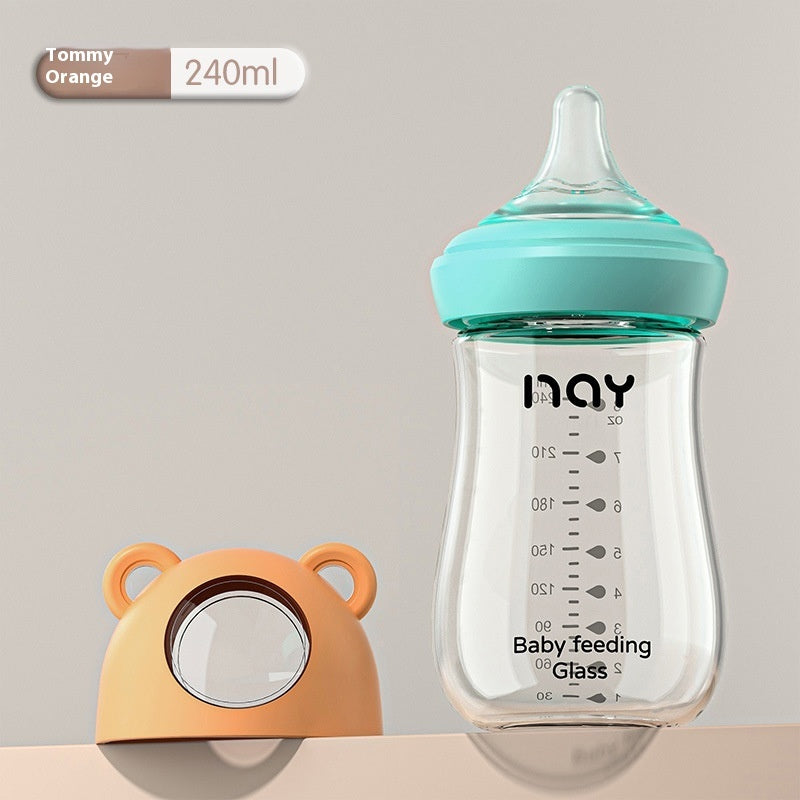 Fashion Newborn Infant Glass Feeding Bottle