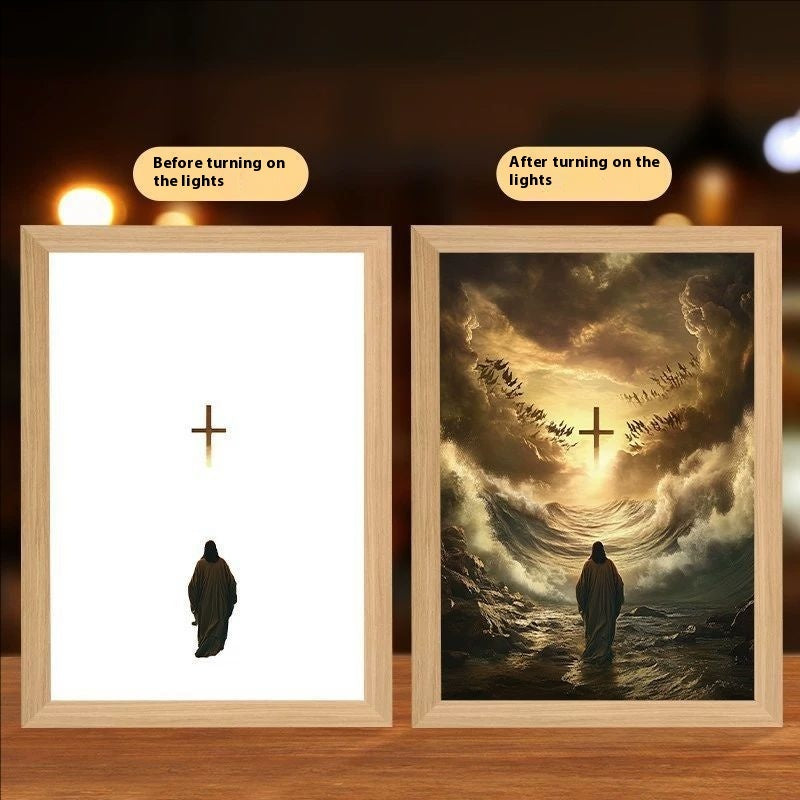 Cross Redemption Garden Sea Home Light Painting