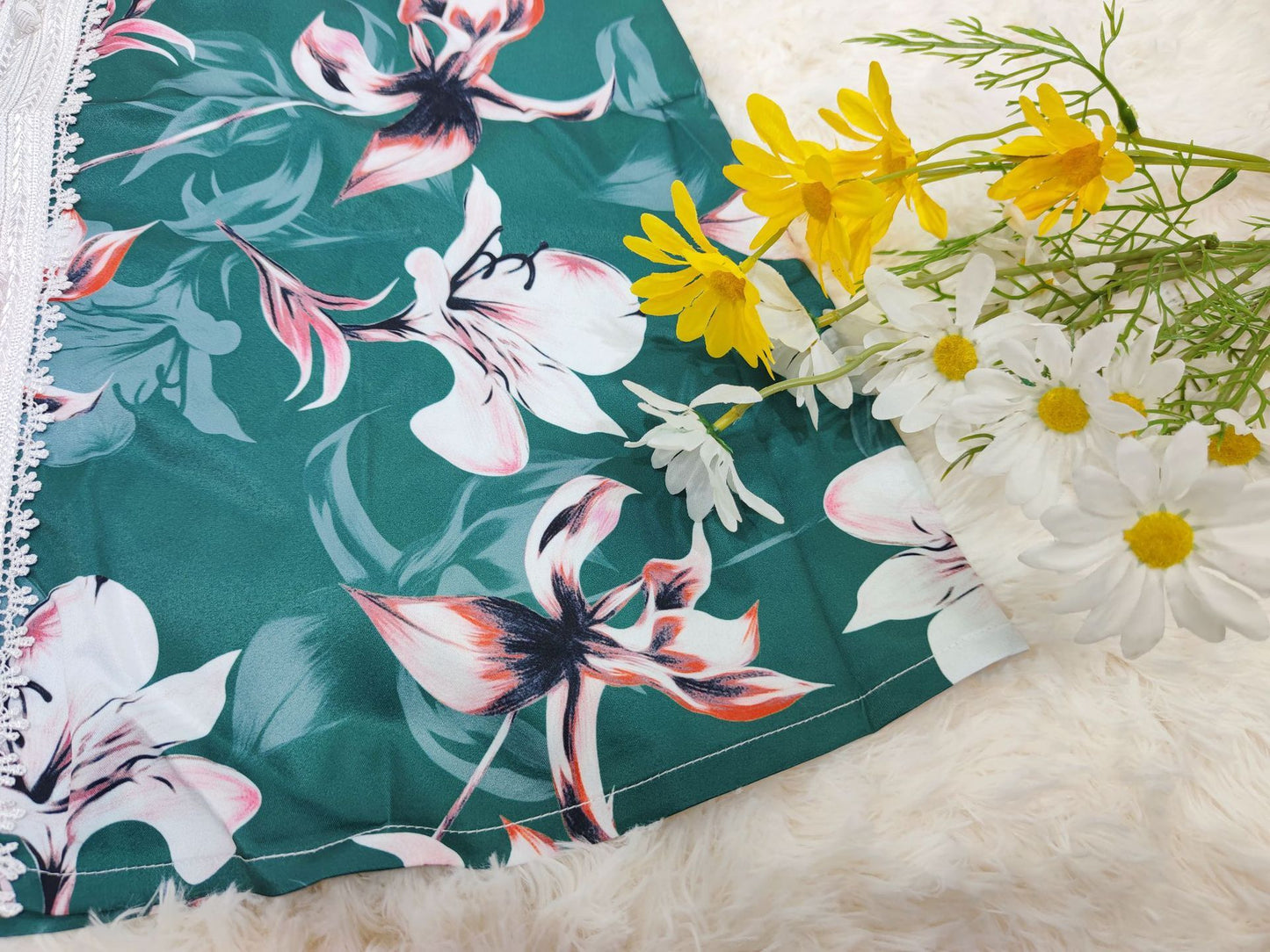 Autumn And Winter Clothing Green Ordinary Print Women's Dubai