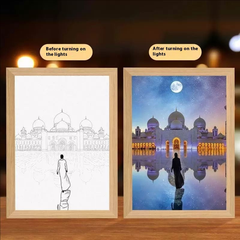 Cross Redemption Garden Sea Home Light Painting