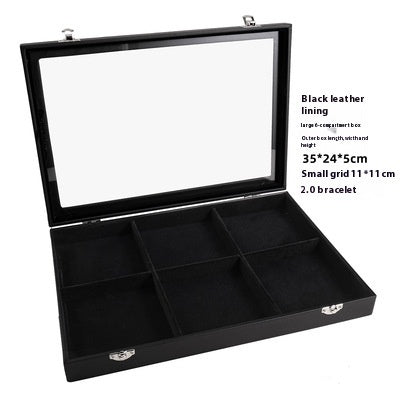 Black Jewelry Necklace Storage Display Box