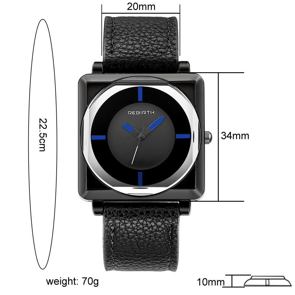 Quartz watch square belt quartz