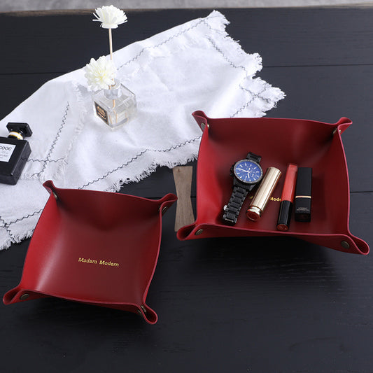 Leather Storage Box Storage Desktop Storage Box