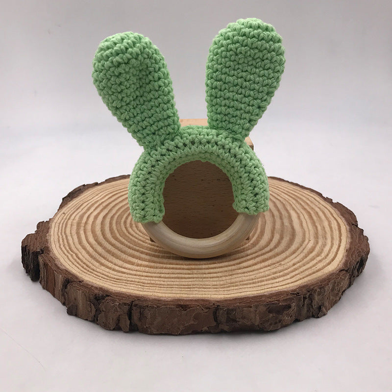Baby Molars Teether Accessories Colorful Crochet Rabbit Ears Molars Bracelet Stall Toys