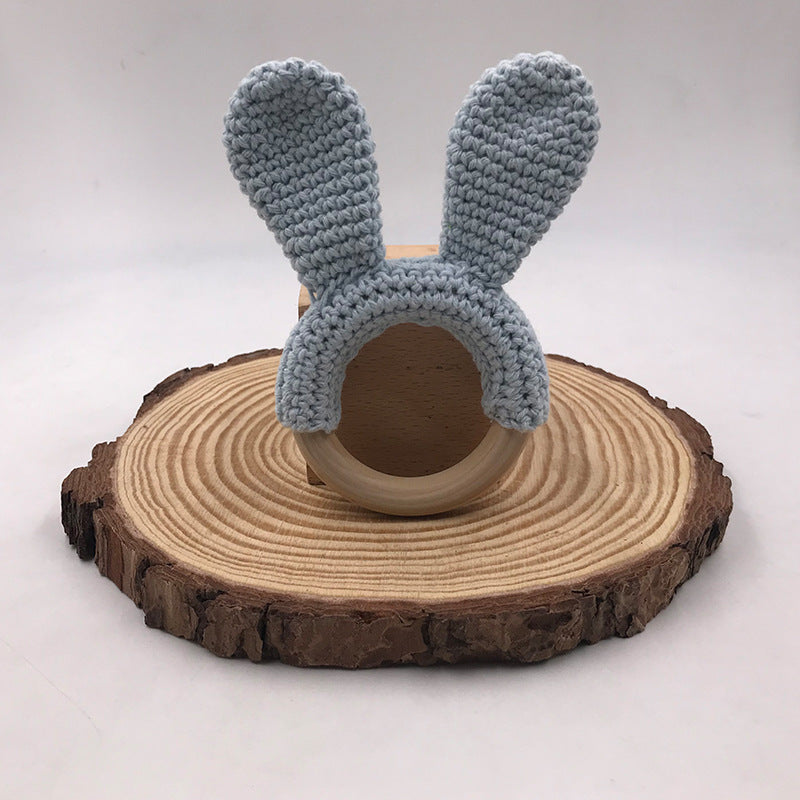 Baby Molars Teether Accessories Colorful Crochet Rabbit Ears Molars Bracelet Stall Toys