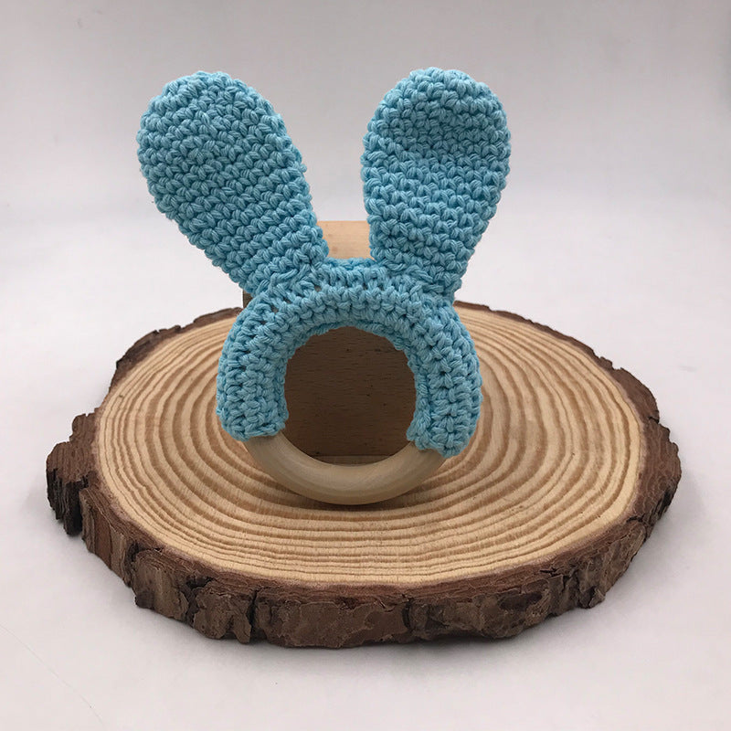 Baby Molars Teether Accessories Colorful Crochet Rabbit Ears Molars Bracelet Stall Toys