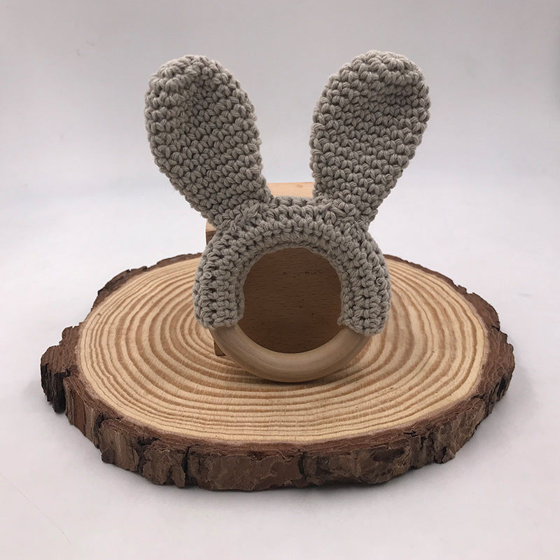 Baby Molars Teether Accessories Colorful Crochet Rabbit Ears Molars Bracelet Stall Toys