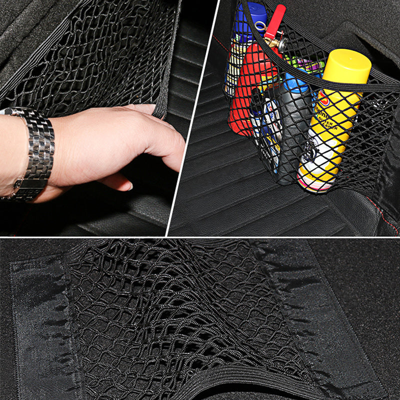 Trunk Car Net Pocket Velcro Car Accessories Storage Bag Net Fixed Net Bag Car Tail Box Storage Bag