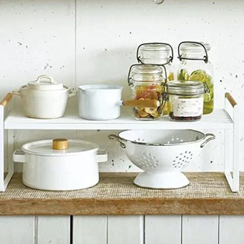 Kitchen Wrought Iron Double-layer Condiment Bottle Storage