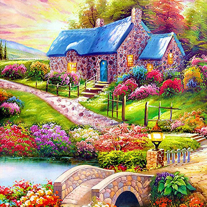 Garden Landscape Diamond Painting 5D Embroidery Home Mosaic