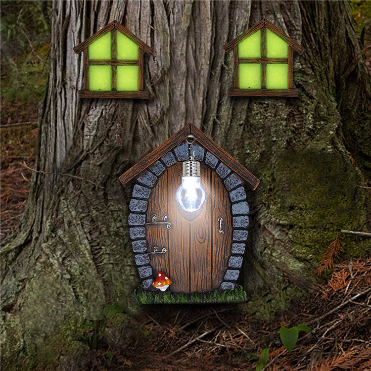 New Garden Fairy Gnome Home Decoration Doors Windows
