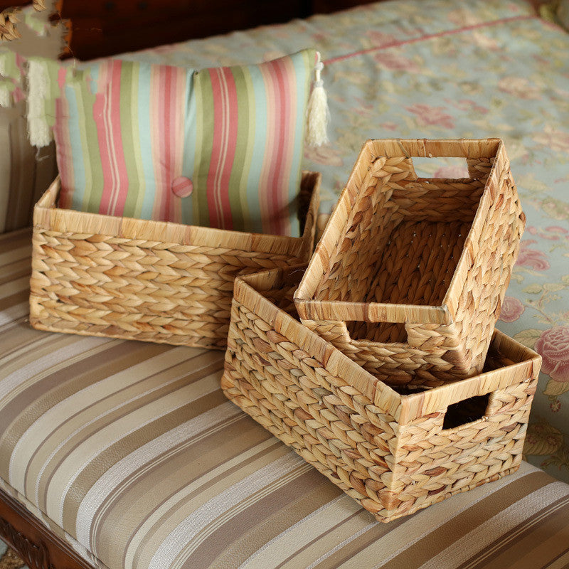 Braided Rattan Storage Basket Finishing Without Cover