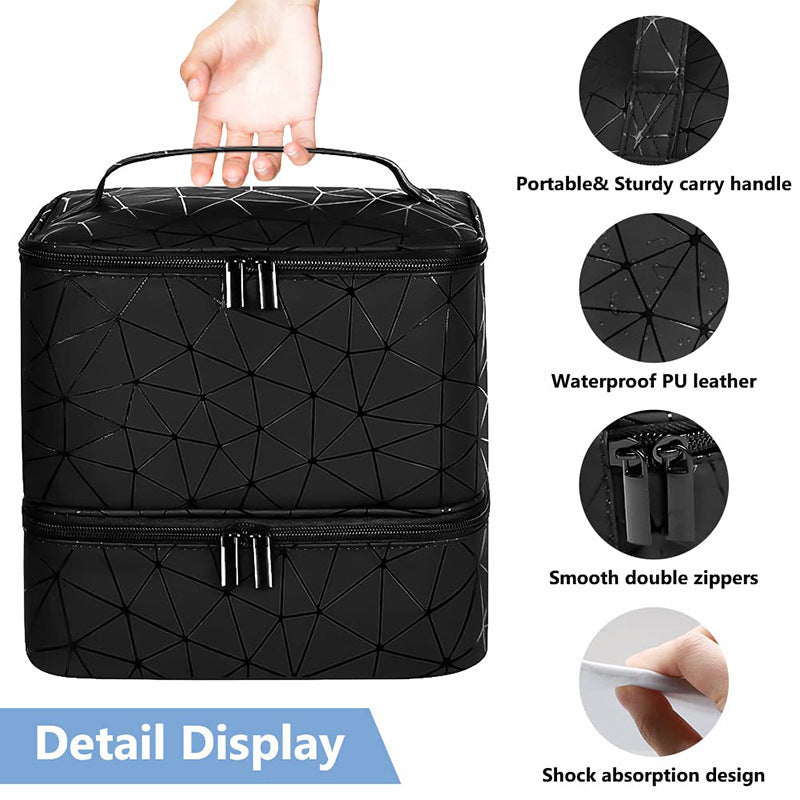 Portable Double-layer Waterproof Nail Polish Storage Bag