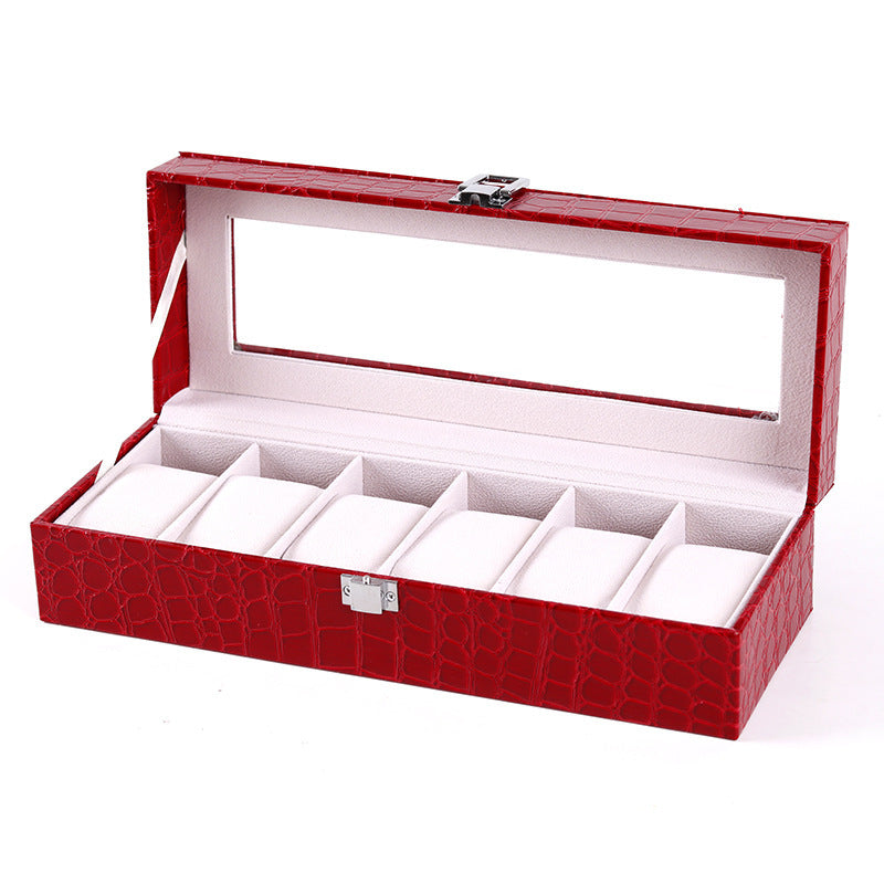 6-digit watch display cabinet storage box
