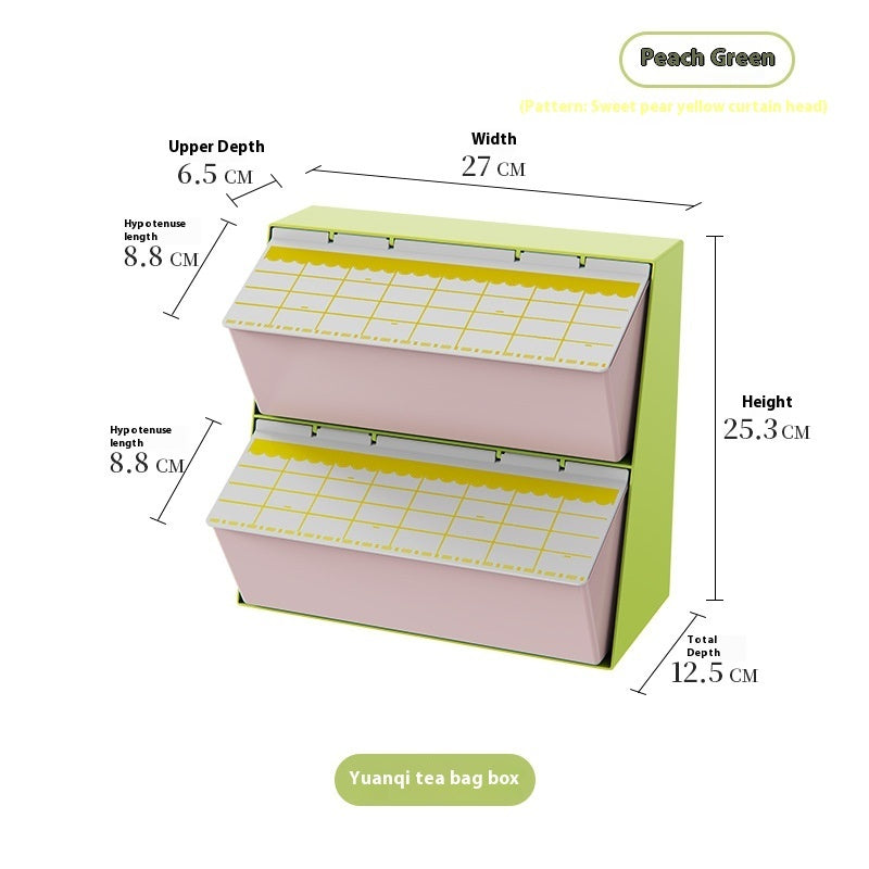 Dopamine Tea Bag Storage Box Desktop Finishing