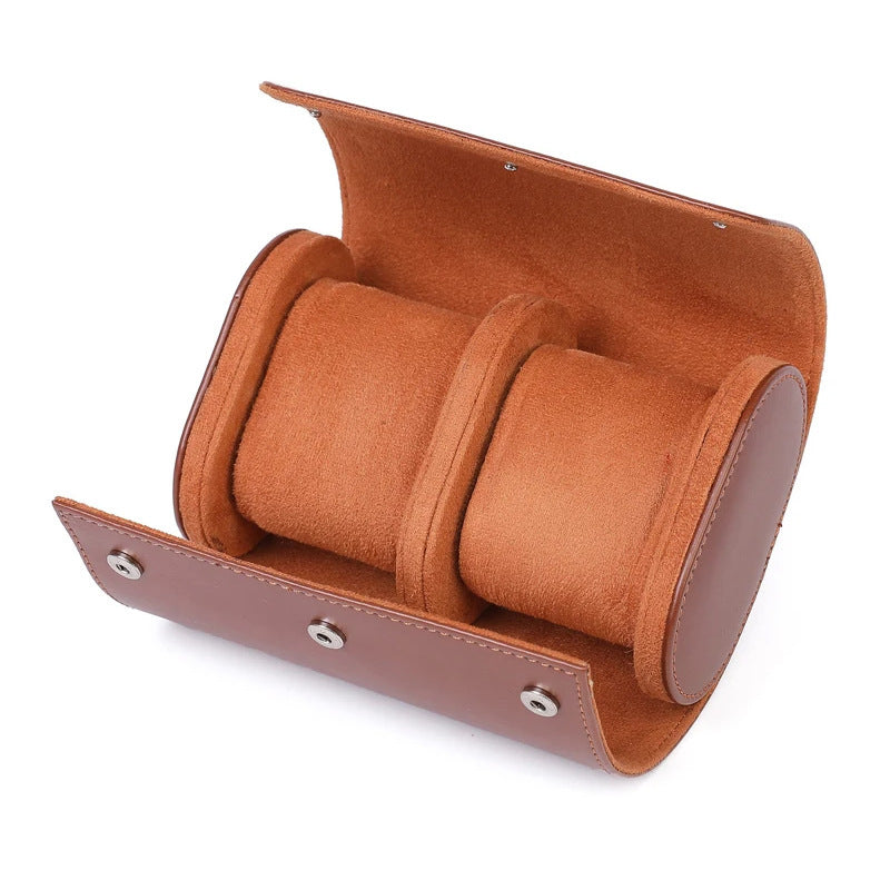 Brown Black Portable Watch Storage Box