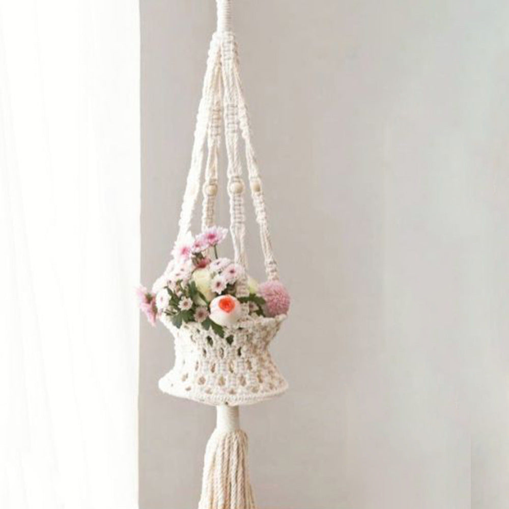 Home Garden Decoration Woven Flower Basket Potted Plant Charm
