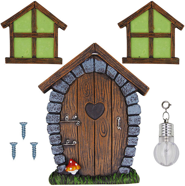 New Garden Fairy Gnome Home Decoration Doors Windows