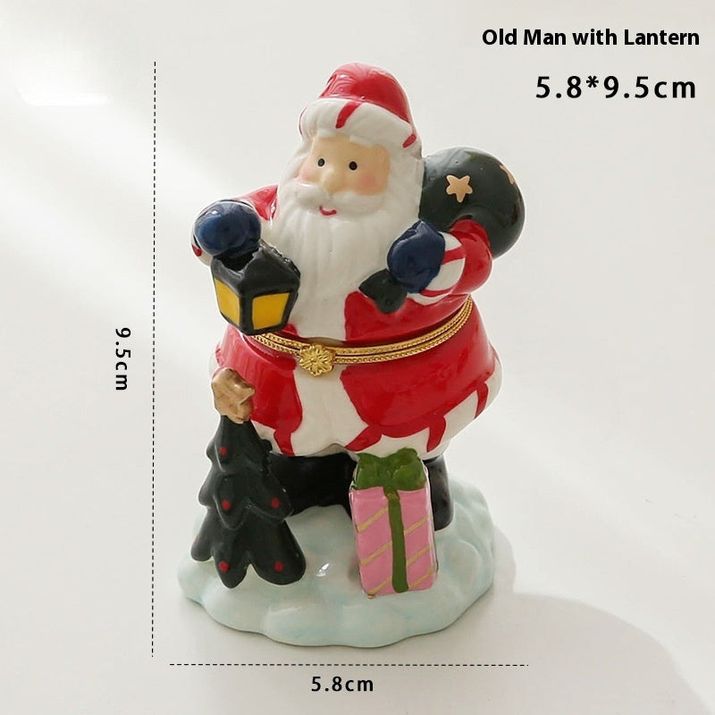 Vintage Cute Creative Ceramic Jewelry Storage Box