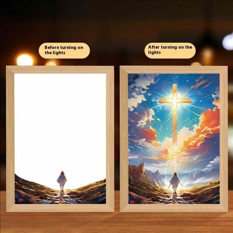 Cross Redemption Garden Sea Home Light Painting