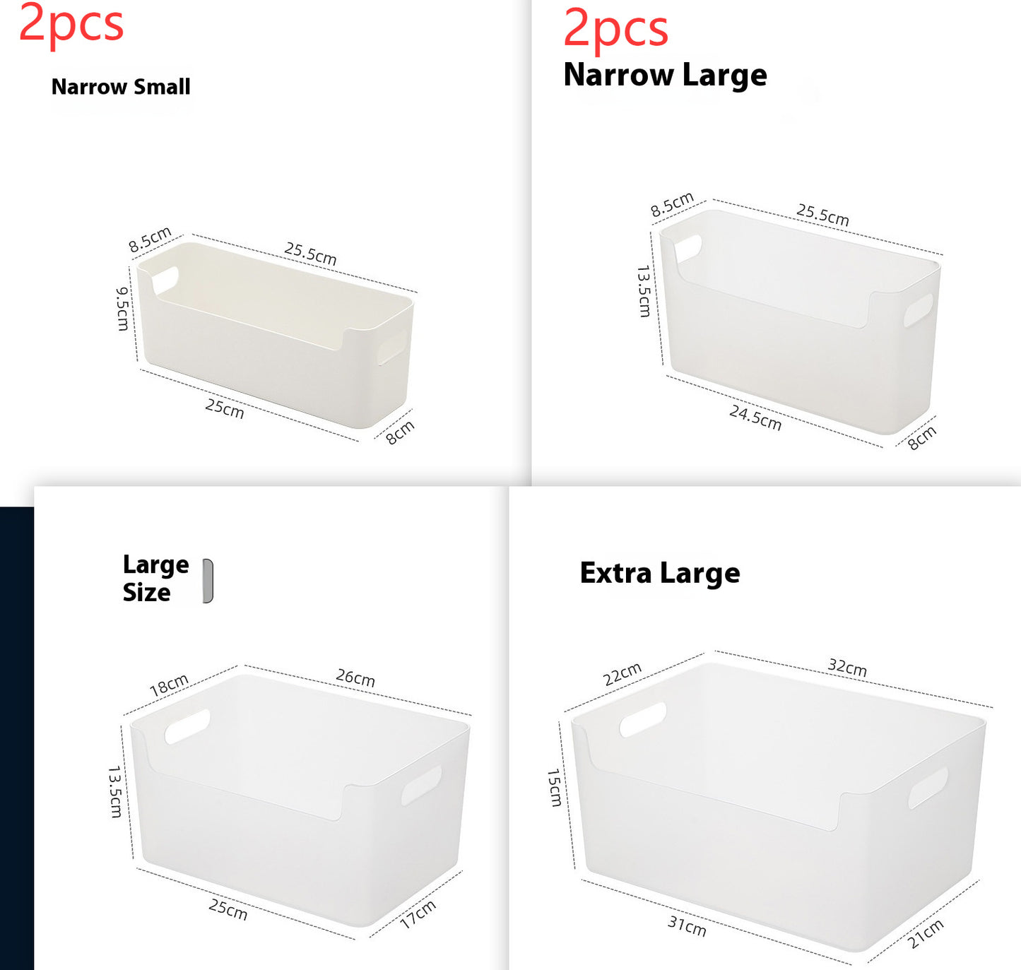 Tableware Rectangular Storage Box Plastic Sundries