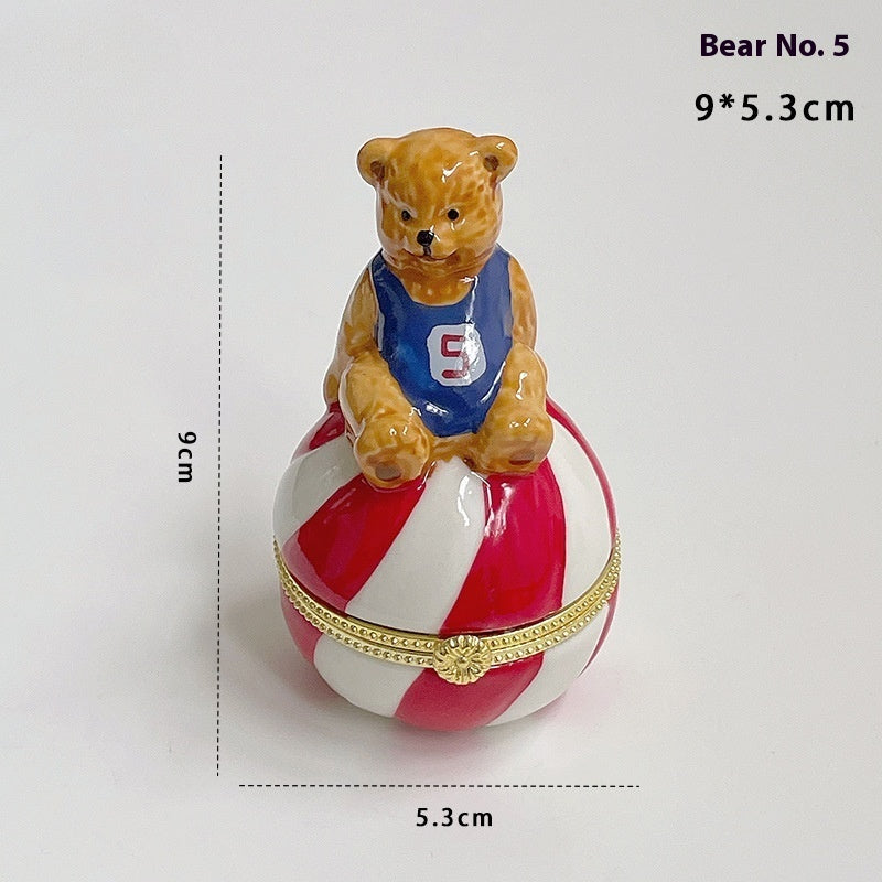 Vintage Cute Creative Ceramic Jewelry Storage Box