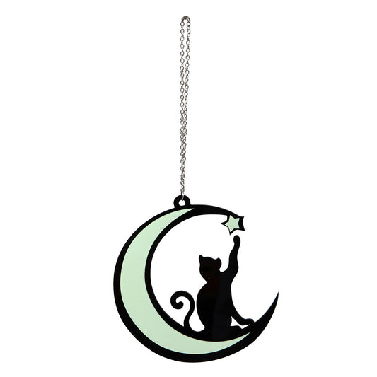 Black Cat Luminous Garden Home Hanging Wall Hanging Balcony Garden Window Cat Decorations