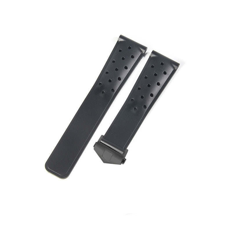 Racing Silicone Strap Folding Buckle Rubber Watch Chain