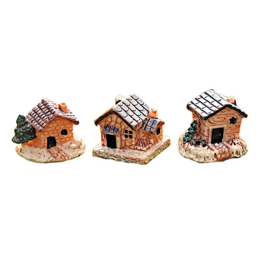 Mini Stone Doll House Resin Home Garden Decorations