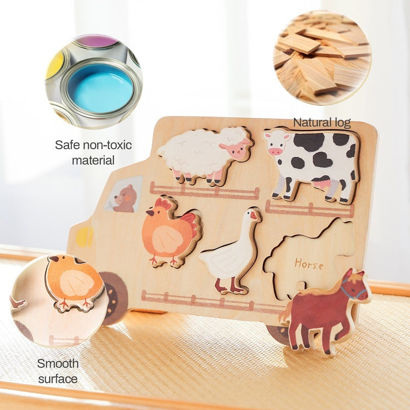 Fashion Baby Early Education Wooden Puzzle Toys