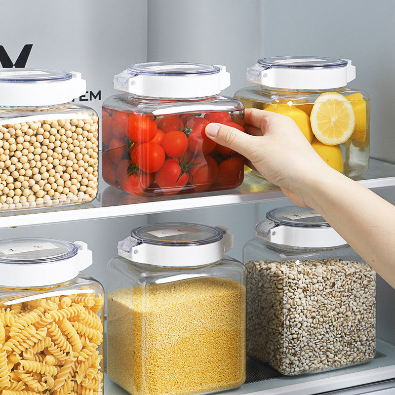 Kitchen Transparent Airtight Jar Grain Storage Plastic