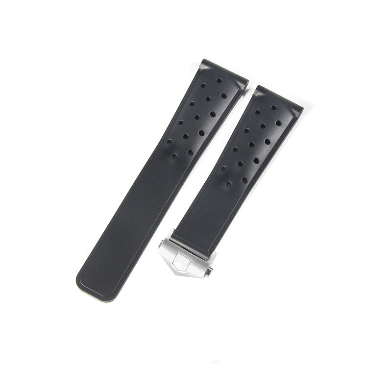 Racing Silicone Strap Folding Buckle Rubber Watch Chain