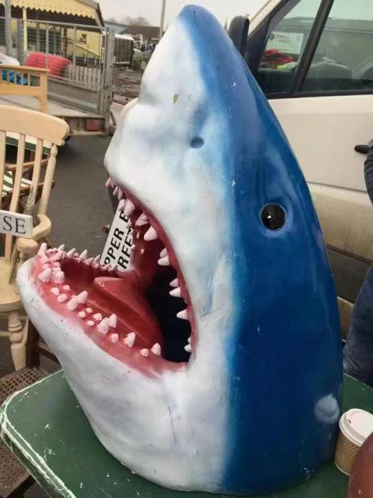 Artificial Shark Head Home Garden SDecoration