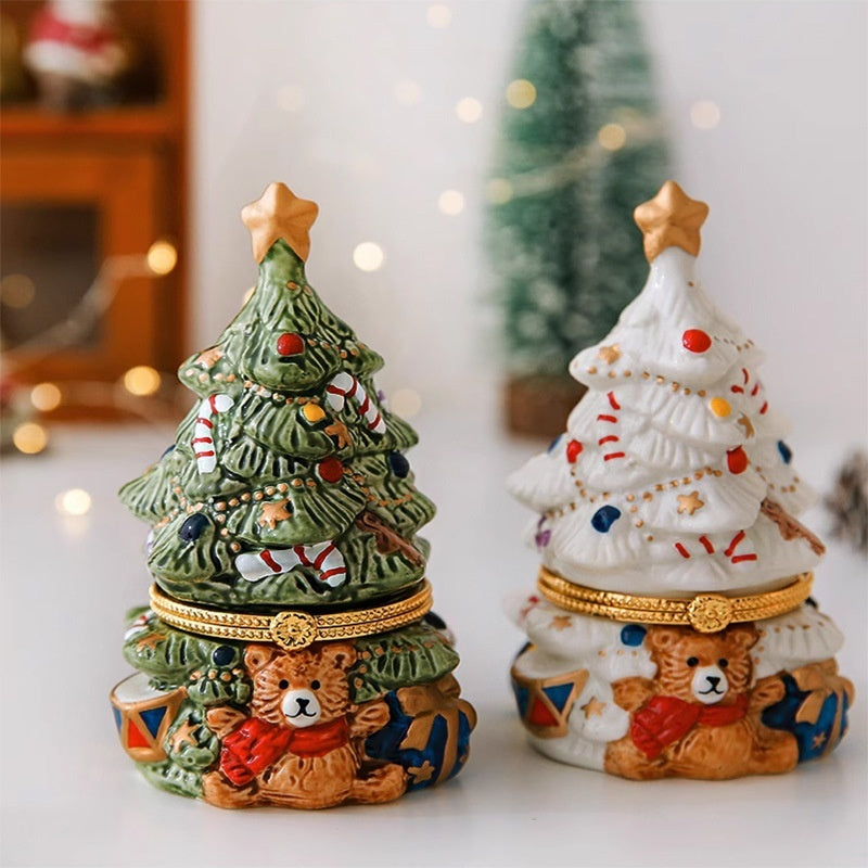 Vintage Cute Creative Ceramic Jewelry Storage Box