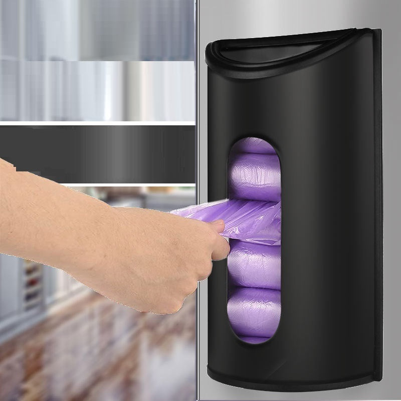 Black Stainless Steel Plastic Bag Storage Box