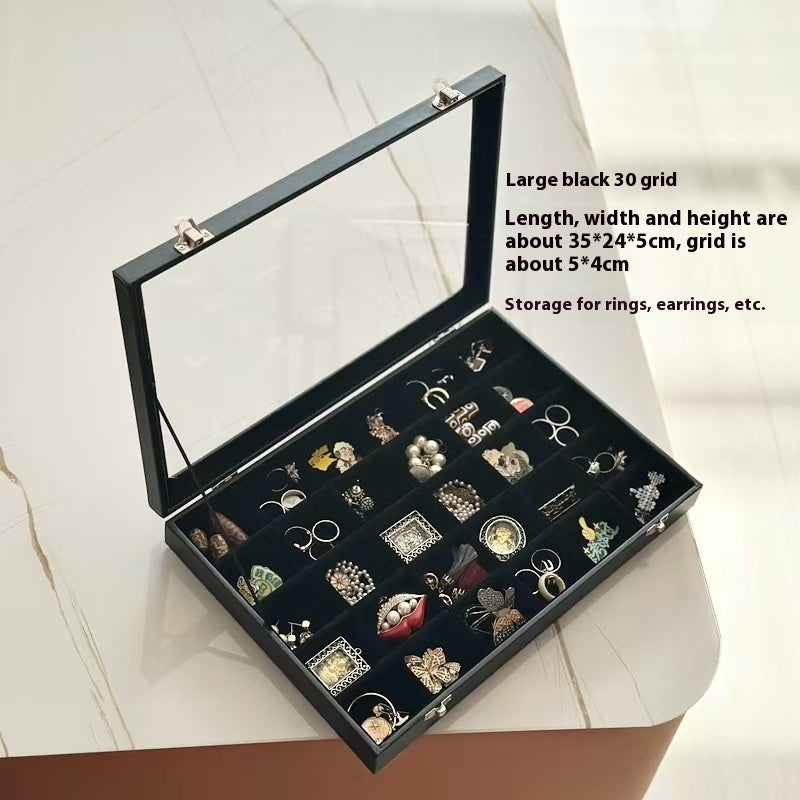 Black Jewelry Necklace Storage Display Box