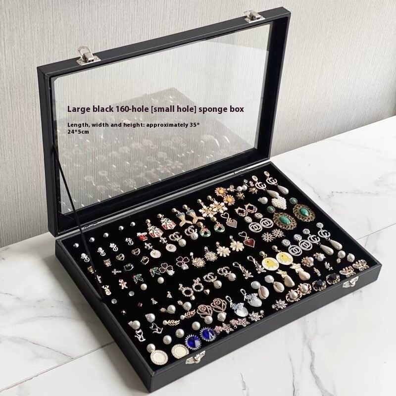 Black Jewelry Necklace Storage Display Box