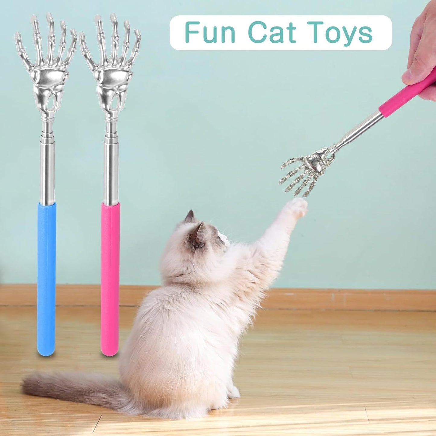 Interactive Cat Toys Retractable Cat Teaser Wand Toys Grooming Comb For Cats Dogs Telescopic Play Toys For Indoor Cats Dogs Funny Kitten Toy
