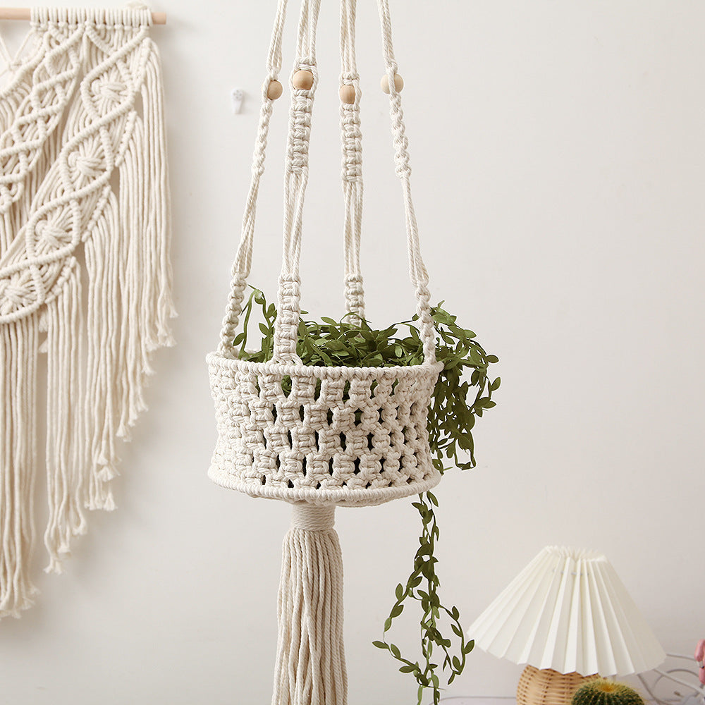 Home Garden Decoration Woven Flower Basket Potted Plant Charm