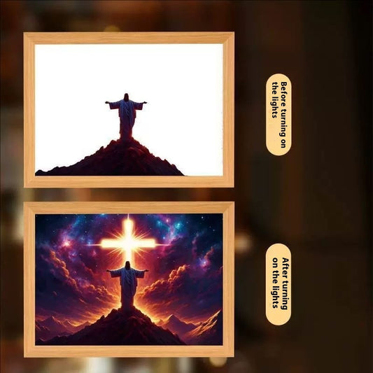 Cross Redemption Garden Sea Home Light Painting