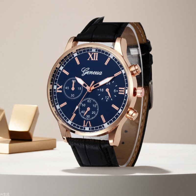 Fashion Simple Business Belt Quartz Watch Men's