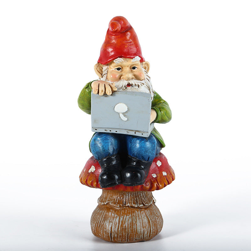Garden Series Desktop Santa Claus Home Commemorative Painted Ornaments