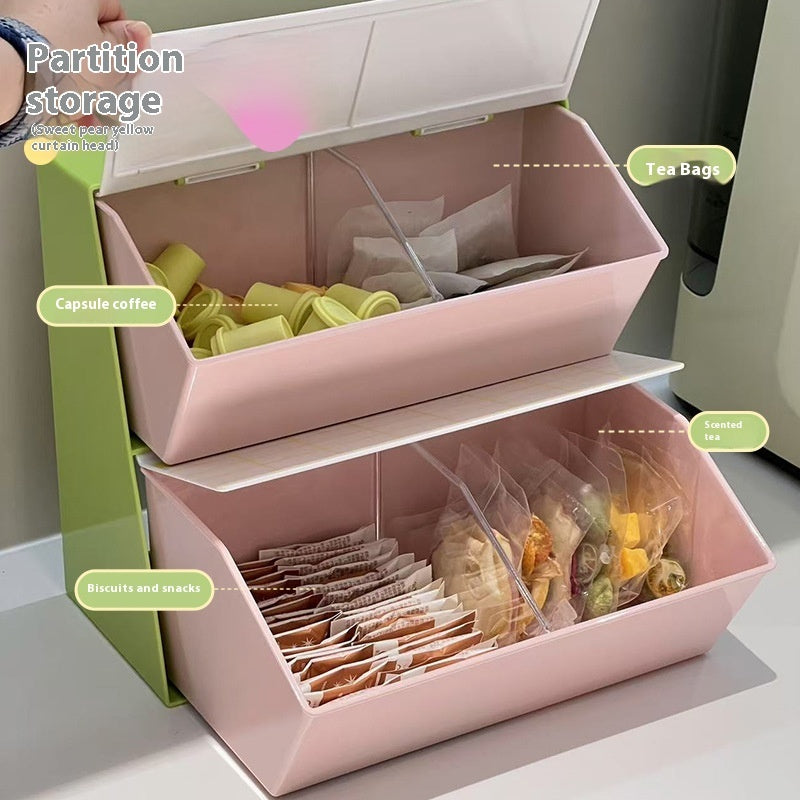 Dopamine Tea Bag Storage Box Desktop Finishing