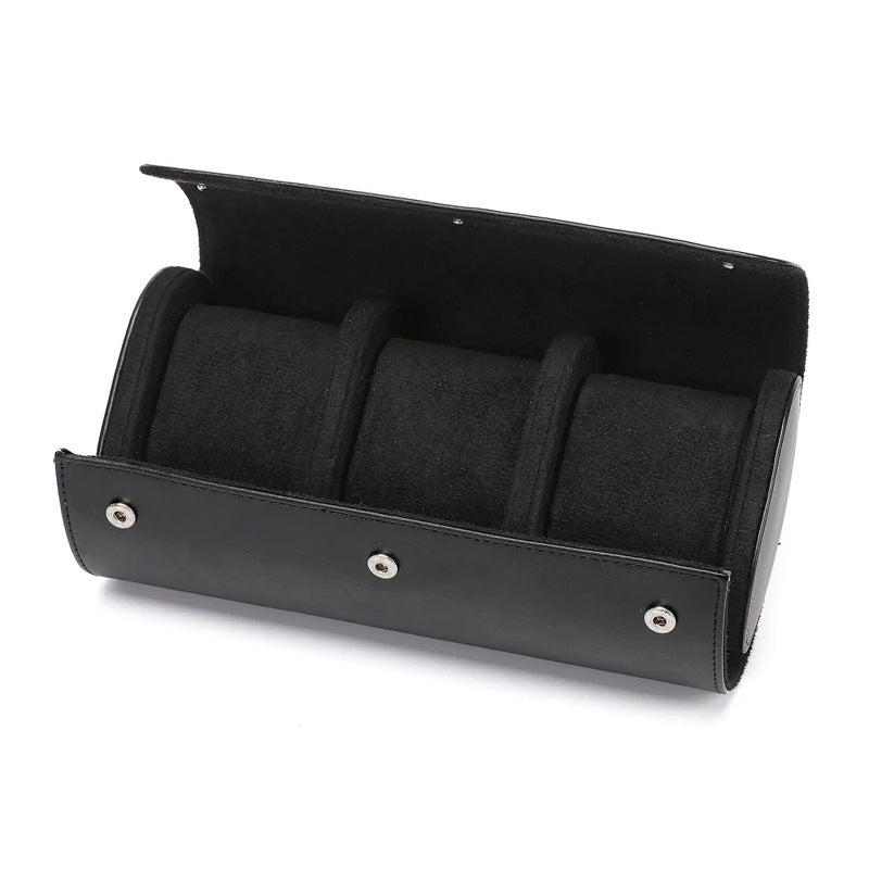 Brown Black Portable Watch Storage Box