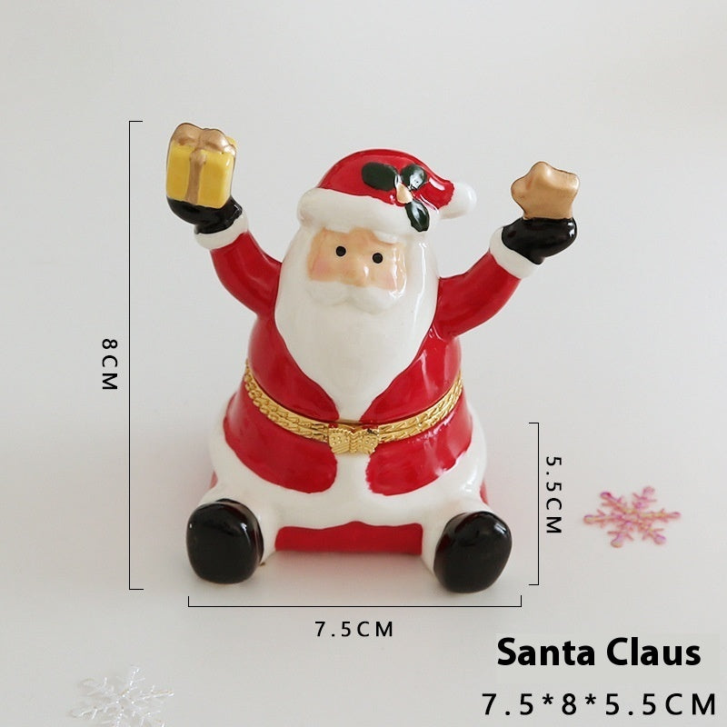 Vintage Cute Creative Ceramic Jewelry Storage Box