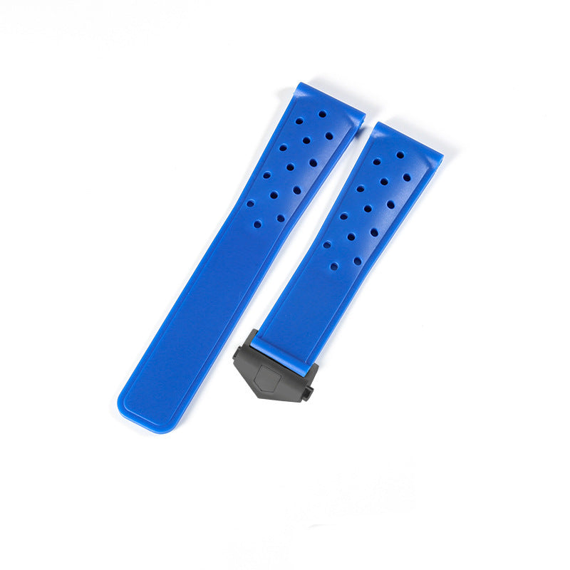 Racing Silicone Strap Folding Buckle Rubber Watch Chain
