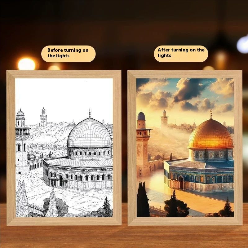 Cross Redemption Garden Sea Home Light Painting