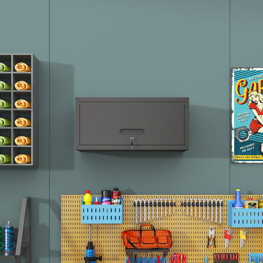 Heavy Duty Metal Wall Mounted Tool Storage Cabinet Steel Metal Garage Storage Cabinet For Garage Workshop Assembly Required