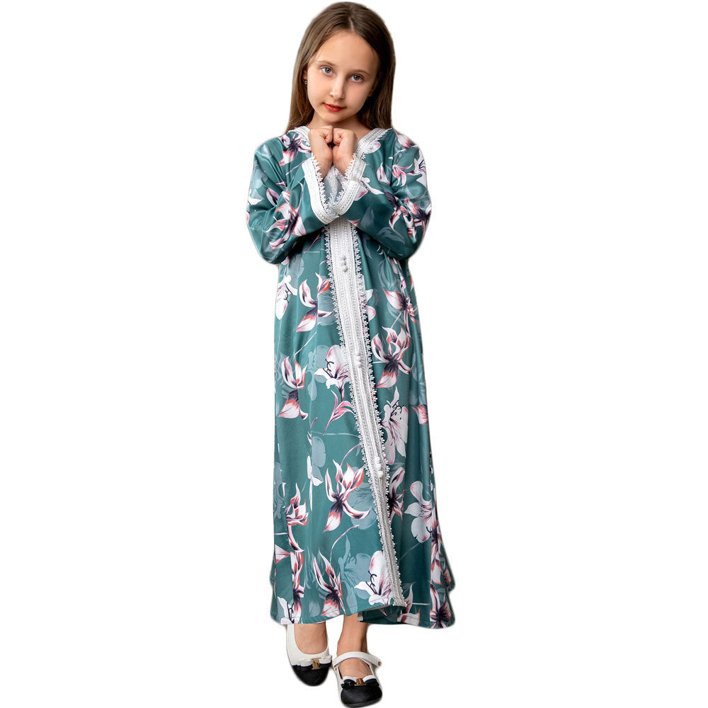 Autumn And Winter Clothing Green Ordinary Print Women's Dubai